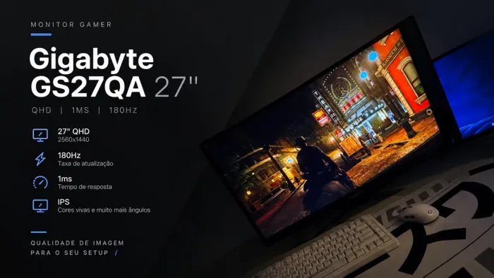 MONITOR GAMER GIGABYTE 180HZ IPS QUAD HD