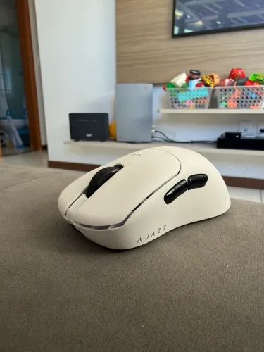 Mouse gamer ajazz aj179pro branco com base de carregamento