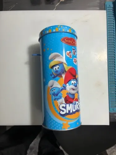 lata colecionável dos smurfs estado de nova sem detalhes