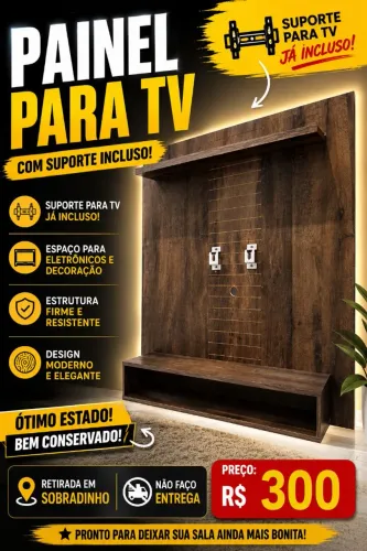 PAINEL PARA TV COM SUPORTE INCLUSO