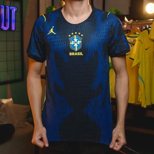 Camisa brasil versão jogador azul Jordan Copa do Mundo 2026