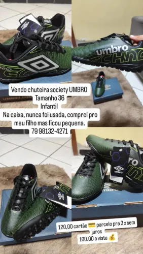 Vendo chuteira umbro society infantil