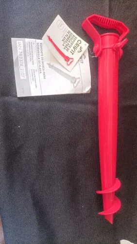 Suporte de plástico com rosca para guarda-sol ou barraca de praia