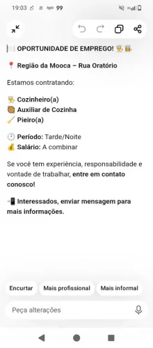 Estamos Contratando Para Restaurante Self-Service