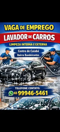 Vaga emprego lavador veículos