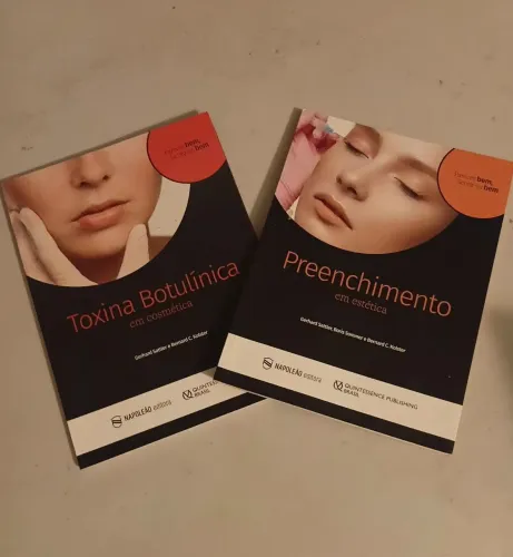 2(DOIS) LIVROS DE ESTÉTICA(NOVOS): TOXINA BOTULÍNICA+PREENCHIMENTO