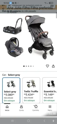 Carrinho de bebê novo
