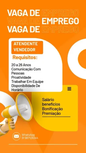 VAGA DE EMPREGO