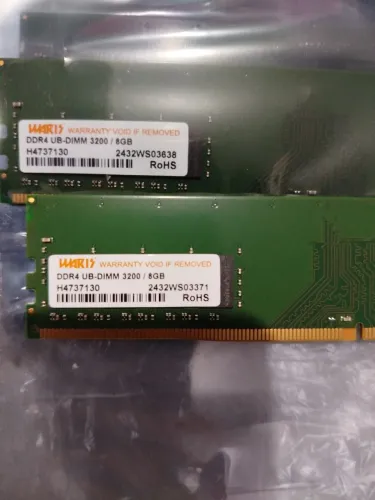 Memória RAM DDR4 8GB waris 3200 MHz UDIMM descktop