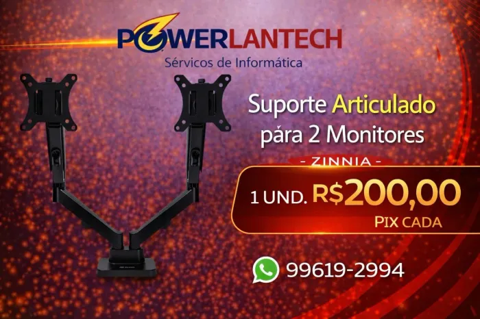 Suporte Duplo Articulado para Monitores