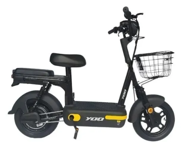 Bicicleta Elétrica Scooter YOO Y200 Preta/Amarelo