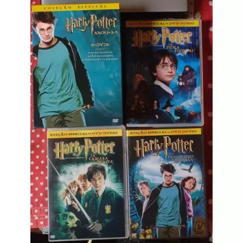 Harry Potter Box Coleção Especial 6 Dvds - Pedra Filosofal,Camara Secreta + Azkaban
