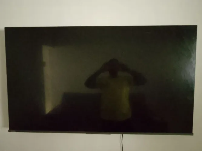 Tv 55 polegadas TOSHIBA , com defeito na tela ficou preta