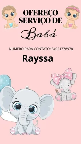 Ofereço meus serviços de babá 