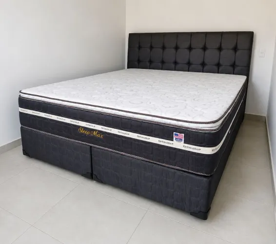 Cama box super king molas ensacadas e pillow top 