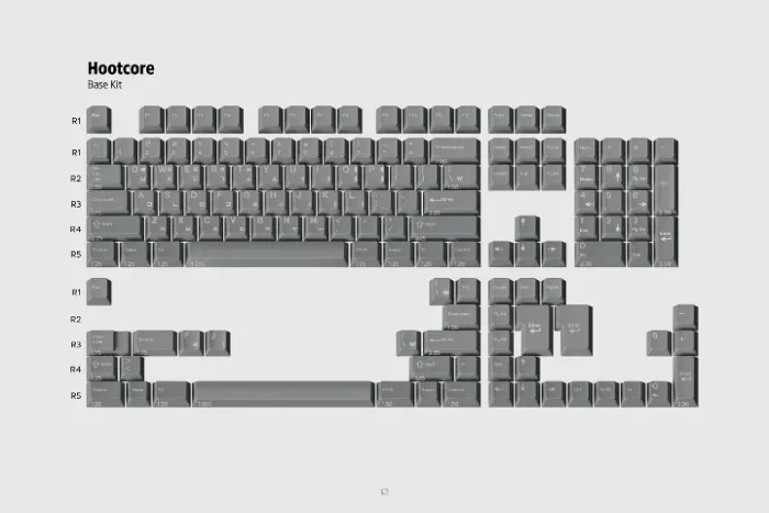 keycaps gmk hooty original base kit + novelties