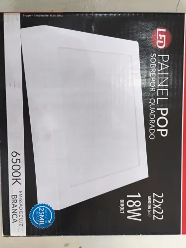Painel de led sobrepor Avant quadrado 18w 1260 lumens