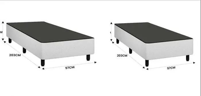 BASE 193X203X25 LIS PREMIUM KING NA MALHA CHAPEADA COR BRANCA PLUMATEX