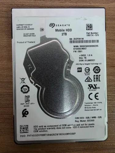 HD Seagate 2TB - Modelo ST2000L