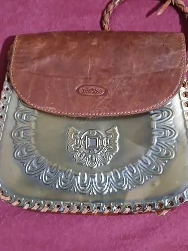 Bolsa de couro vintage em boas condições modelo exclusiva westeew med 22x22
