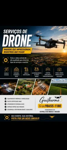 Serviços e filmagens de drone