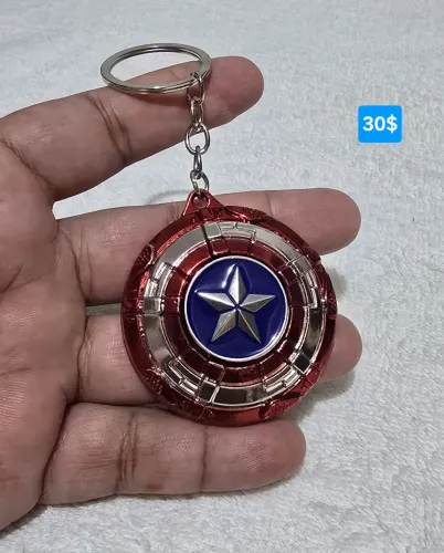 Chaveiro do escudo do Capitão América em metal
