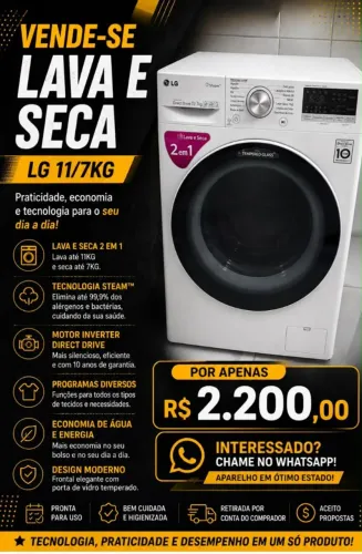 MAQUINA LAVA E SECA LG - 12KG