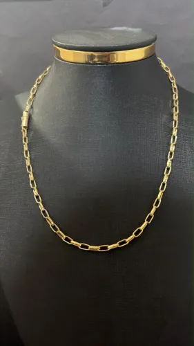 Corrente Cartier Alongado em Ouro 18k 750