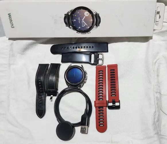 Galaxy Watch 3 Samsung 45mm (LEIA) - Com Defeito na Tela + Acessórios