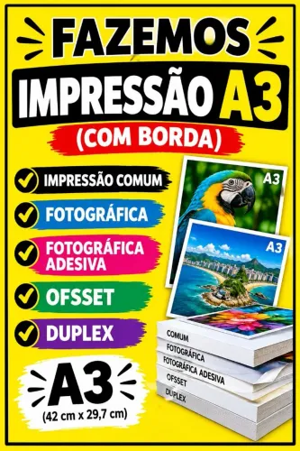 IMPRESSÃO A3 FOTOGRÁFICA 230G
