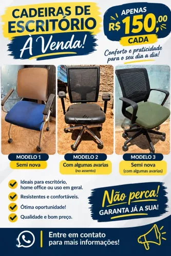 Vende se cadeiras de escritório