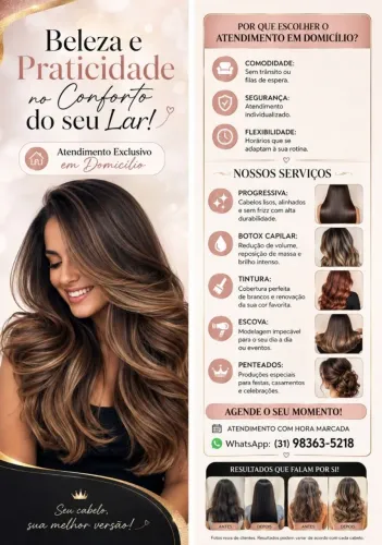 Profissional Hair em domicílio 