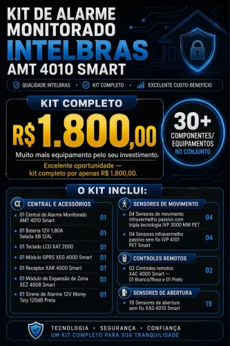 Kit de Alarme Monitorado Intelbras