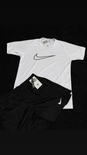 camisa nike facão premium e bermuda dry-fit nike basico