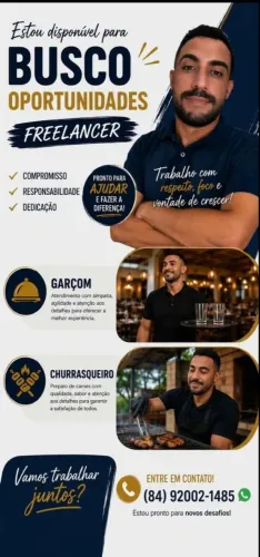Garcom disponível para extras