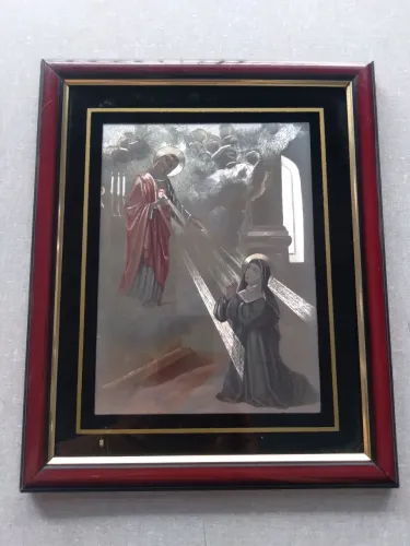 Quadro de parede 23x28 cm Santa Margarida Maria de Alacoque