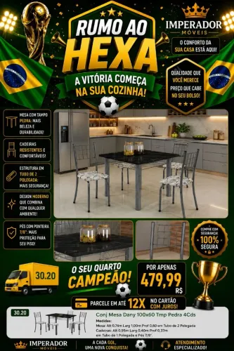 Conjunto Mesa Dany 100x60
