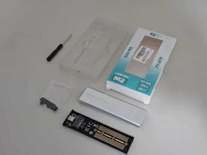 Case Ssd Nvme/ngff Tipo C Usb 3.1 Transparente Rápida