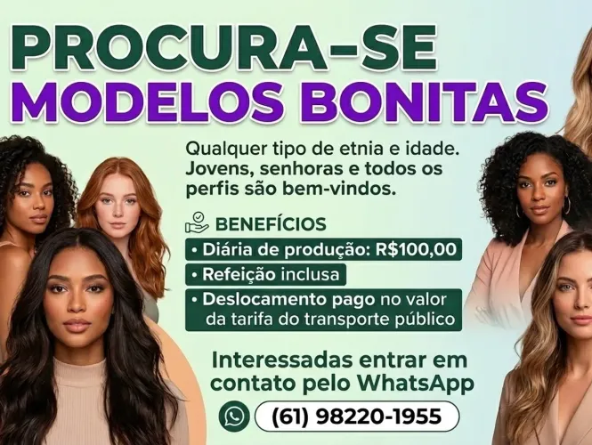 Procuro MULHERES BONITAS para modelo