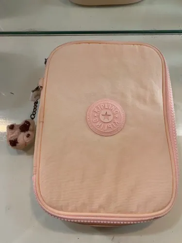 Estojo Kipling Original 100 Pens Rosa Claro - Grande Organizador de Canetas