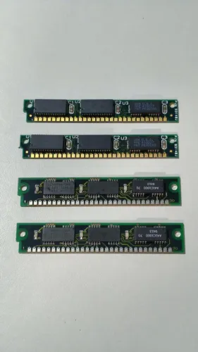 Lote 4 Memórias SIMM 30 Pinos para PC 386 / 486 - Retrô