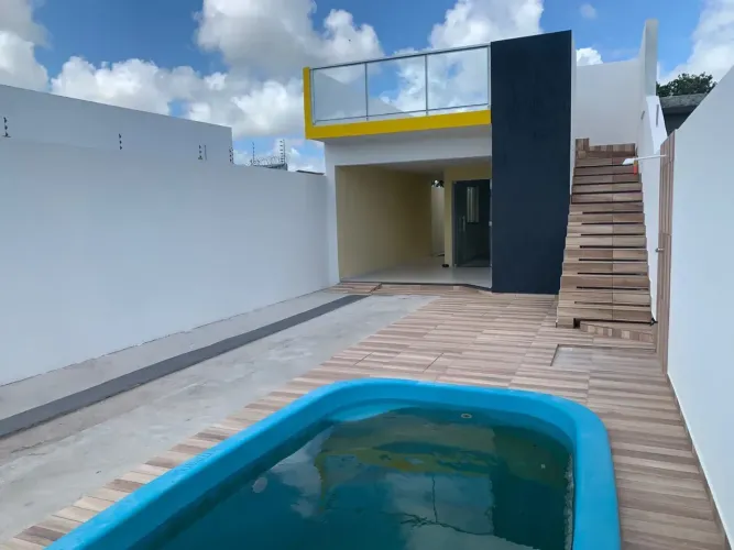 Casa Nova 3 Quartos (1 Suíte), VISTA MARA e Piscina na Praia do Amor!