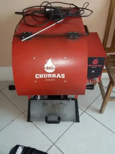 Churrasqueira 25 espetinhos a gás e carvão