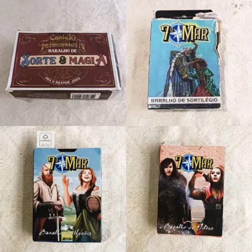 [RPG] Baralhos para o RPG 7º Mar | Sortilégio - Sorte e Magia - Heróis - Vilões