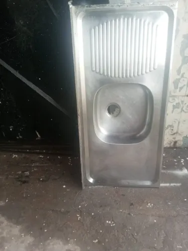 Pia de aço inox cozinha concretada. Negociável!