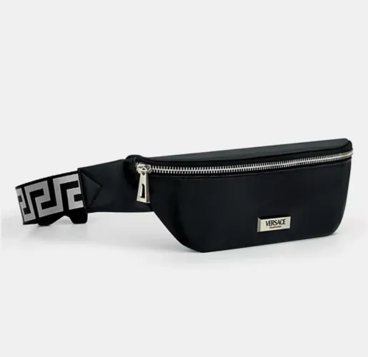 Versace Parfums nova bolsa de cinto preta bolsa de viagem