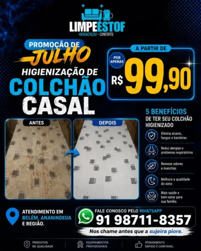 PROMOÇÃO HIG. DE COLCHÃO CASAL