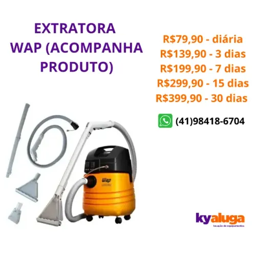 Aluguel Extratora WAP | Higienização de Sofá, Carpete e Estofados