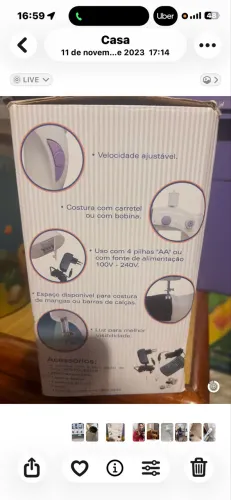Mini máquina de costura em casa portátil