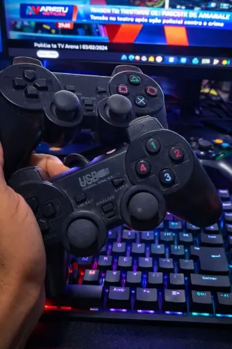 Vendo dois controles USB para Pc funcionando perfeitamente